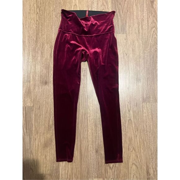 Spanx Velvet Leggings Women’s High Waist Ankle Rich Burgundy Stretch size 2X - Picture 2 of 4